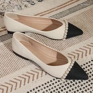 Casual schoenen puntige dames plat bodem joker kleur bijpassende loafers lente en herfst ondiepe Franse elegant voor