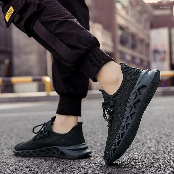 Zapatos informales para correr profesionales para hombre, zapatillas ligeras de malla de diseñador con cordones, calzado deportivo para deportes al aire libre