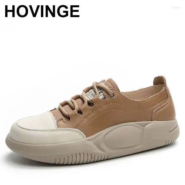 Zapatos informales promocionales de capa superior de piel de vaca, zapatillas de deporte para mujer, tendencia 2024, encaje de otoño, Color de hechizo transpirable