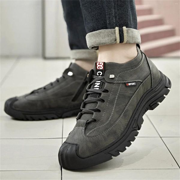 Chaussures décontractées Pu Leather Men Boots Outdoor Sports Sneakers non glissés Randonnée pour une grande cheville hivernale Sport