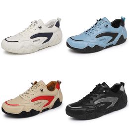 Zapatos Casuales PU cuero mate hombres negro marrón blanco azul zapatos de moda zapatillas deportivas transpirables