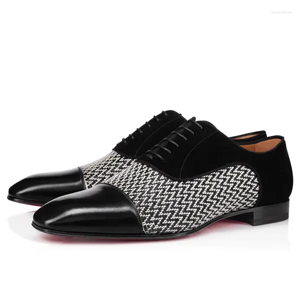 Chaussures décontractées Qianruiti Style britannique hommes noir Nubuck daim cuir Patchwork plat mâle classique Oxfords