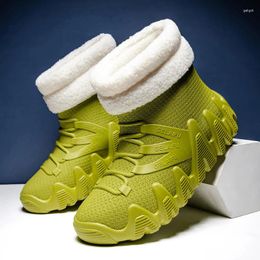 Chaussures décontractées bottes de pluie pour hommes haut de gamme homme baskets chaussure d'extérieur mode masculine anti-dérapant gardant au chaud respirant cheville