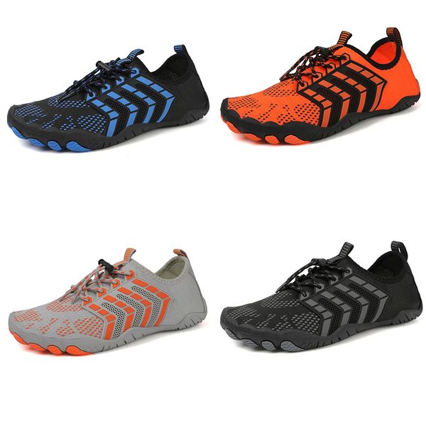 Chaussures décontractées Drainage rapide Chaussures de plage hommes respirants blancs Gery Blue Orange extérieur pour tous les terrains Mens Fashion Jogging Sneakers Trainers Designer