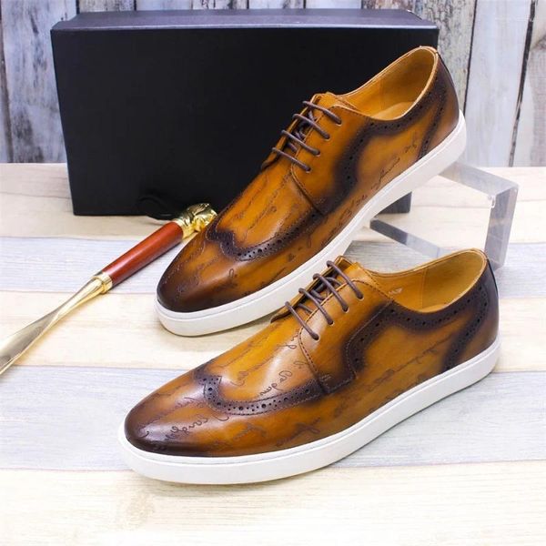 Zapatos informales RECOBA, zapatos para hombre, de goma, sólidos, poco profundos, cuero de vaca, látex, precio social masculino