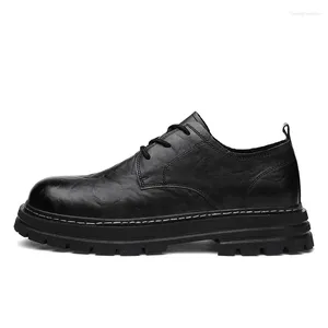 Chaussures décontractées Robe de travail d'affaires d'été pour hommes en cuir à grande tête 45 Plus 46 British Style SHOD OXHIDE SHO