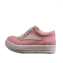 Casual schoenen rmk owews mannen echte lederen veter dames sneakers unisex trainers lente platform loafers vrouw retro roze