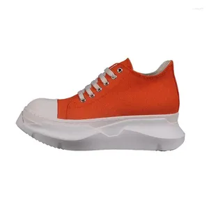 Casual schoenen rmk owews trendy heren sneaker oranje canvas platform dikke bodem verhoogt dames streetwear sneakers