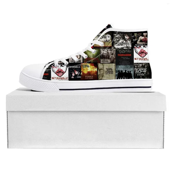Zapatos casuales Romance Rock Band, My Fashion High Top Weleakers Mens Womens Teenager Canvas Sneaker Pareja Shoe personalizada