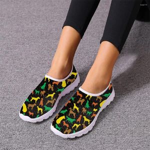 Casual schoenen s Cartoon Puppy Print Ladies Lente herfst Running Wear-resistente inheemse kunst sneakers buiten reisschoenen