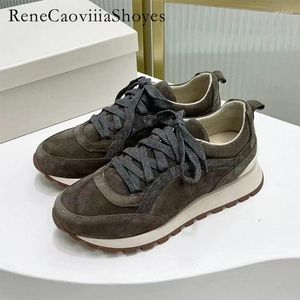 Chaussures décontractées s baskets femme en cuir en cuir en cuir plat