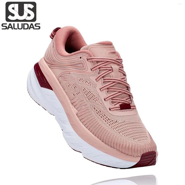 Chaussures décontractées Saludas Bondi 7 femmes sportives Sports Original Running Soft Sole Mamdioting Outdoor Non-Slip Road Jogging Sneakers