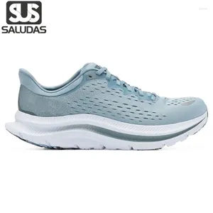 Chaussures décontractées Saludas Kawana Running for Men and Women Engineering Mesh Upper Soft Breathable Fitness Sports Road Jogging