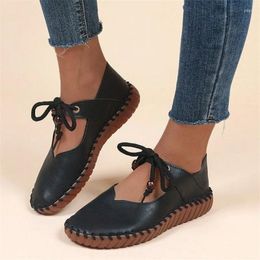 Casual schoenen naaien voor vrouwen lente zomer dames flats ademende schoen 2024 ronde teen vaste kleur outdoor zapatos para mujeres