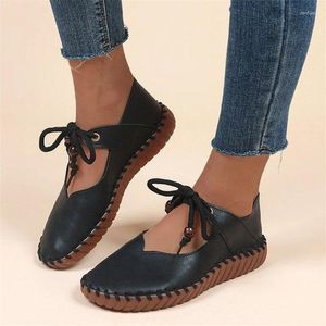 Chaussures décontractées couture pour femmes Spring Summer Ladies Flats Shoe respirant 2024 Toe Round Outdoor Couleur solide Zapatos para Mujeres