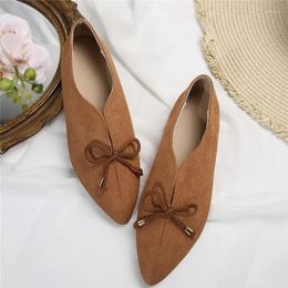 Casual Schoenen Ondiepe Flats Puntschoen Voor Vrouwen Lente Herfst Schoen Effen Kleur Slip-On 2024 Ademend Zapatos Para mujeres