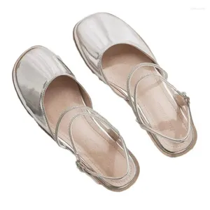 Casual schoenen zilveren sandalen plat bodem zomer dames Koreaanse lage hiel dames mode flats vrouwelijke mocassins