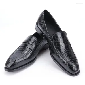 Chaussures décontractées Sipriks Crocodile de luxe Belly Penny Loafer en cuir masculin Goodyear Wetlted Shoe Slip sur les combinaisons de mariage sur les dessus 44