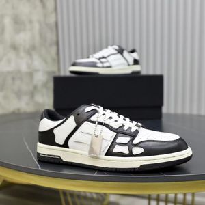 Hoogwaardige sneakers designer klassieke stiksels vrijetijdsschoenen zwart en wit rood leer AMI sneakers met rubberen zolen amiiri 36-45