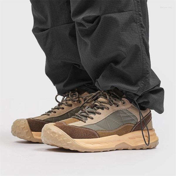 Zapatos informales para hombre, zapatillas de deporte para exteriores, senderismo, trabajo, caminar, montañismo táctico, cordones clásicos, escalada, otoño