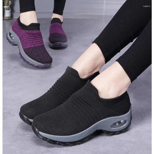 Casual schoenen Sneakers Dames Zwart Orthopedisch Voor Mode Grote maat Ademend Mesh Comfortabele damessneaker