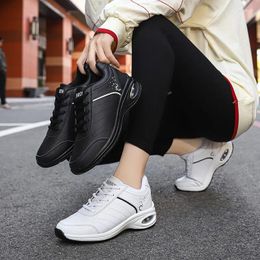 Chaussures décontractées baskets femmes mode cuir coussin d'air course confortable en plein Air imperméable