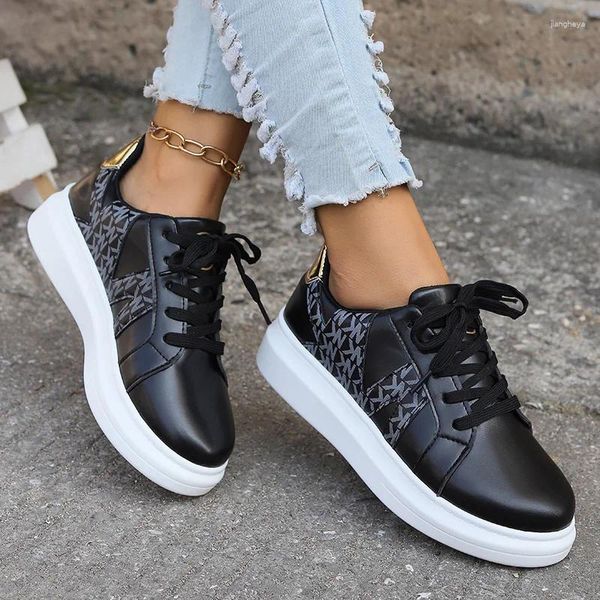 Chaussures décontractées Sneakers Femme Designer Platform For Lace Up Letter Dames Walking Zapatos de Mujer
