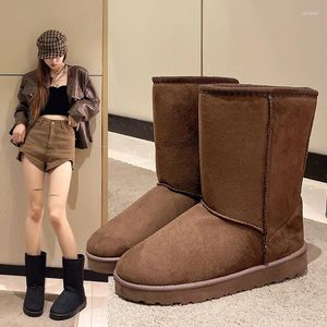 Zapatos informales Botas de nieve Midtoube para mujeres 2024 Winter Fleece espeso algodón de algodón cálido del noreste