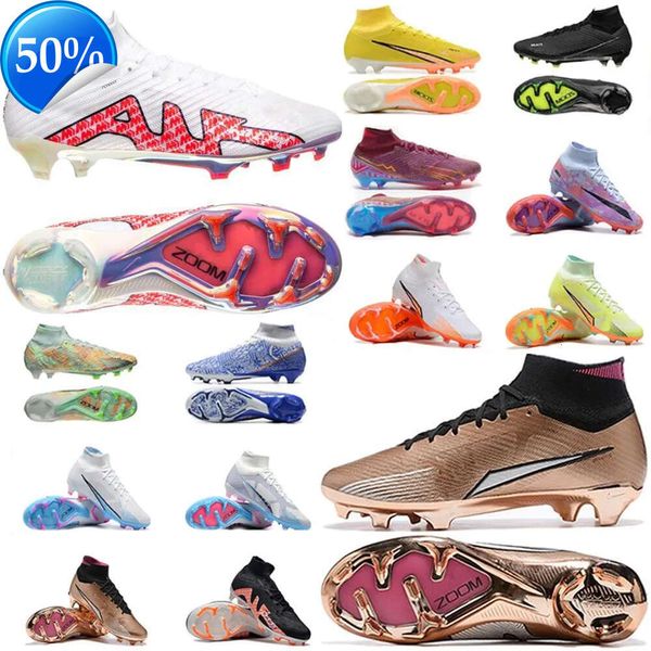 Chaussures décontractées Football 23 24 Chaussure de football Blanc Bonded À peine designer Nouveau Pack Cleat Édition Limitée Mbappe Zoom Mercurialy Superfly Elite Tf Fg Cristiano Ronaldo