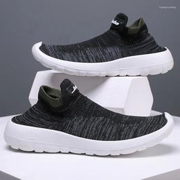 Chaussures décontractées chaussettes en polyuréthane haut élastique en tricot en tricot et à fond doux de mode Sports courir le sport M591