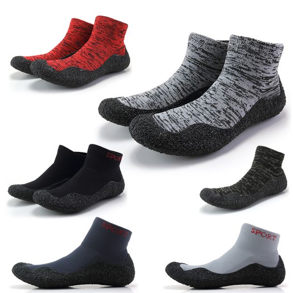 Zapatos casuales calcetines zapatos para correr plataforma mujer negro gris rojo rojo azul oscuro hombres livianos deportes de zapatillas gai