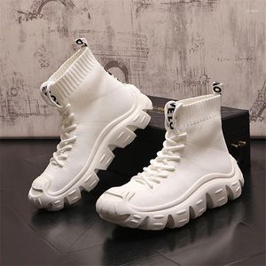 Casual schoenen Sokken Sneakers Men Brei Upper Breathable Sport Sock Boots Man High Top Running for Zapatillas deporte