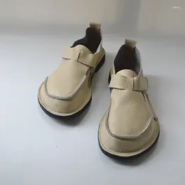 Chaussures décontractées plates en cuir de vache souple pour femmes, adaptées à toutes les saisons, cadeau pour vieille mère, grand-mère, saines et confortables