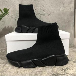 Chaussures décontractées Speed ​​Trainers Sneakers Shoe Tree chaussette noire kaki filigrane 2022 Paris Mens Womens Taille 36-45