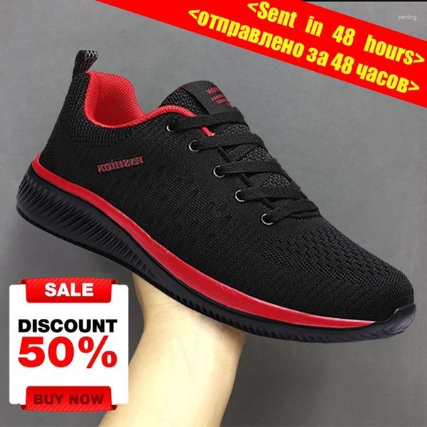 Chaussures décontractées Sport Men Sneakers de course légers marchant Brestable sans glissement confortable Big Size 38-48 Hombre