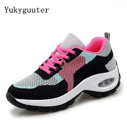 Casual schoenen sport lopende vrouw buiten ademend luchtkussen lichtgewicht atletische mesh sneakers vrouwen plus maat 35-42