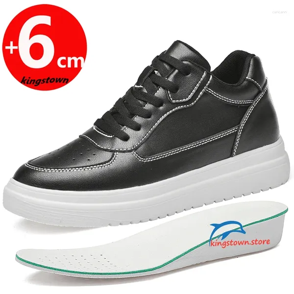 Zapatos casuales deportes de deporte para hombres altura de elevador de elevador.