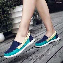 Casual schoenen Spring herfst canvas vrouwen flats glippen aan voor comfort zachte zomer 2024 dames platte mode loafers alpargatas de mujer schoen