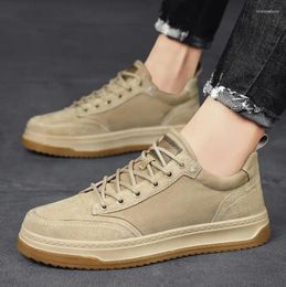 Chaussures décontractées printemps automne hommes baskets vache en cuir en cuir