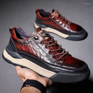 Casual schoenen Spring Hand Hand Scratch Sports Lederen kleur Matching