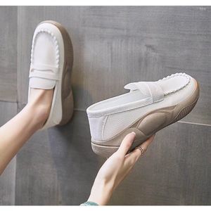 Zapatos casuales primavera aumentando pequeñas mujeres blancas 2024 niña coreana tendencia de alumnos gruesas