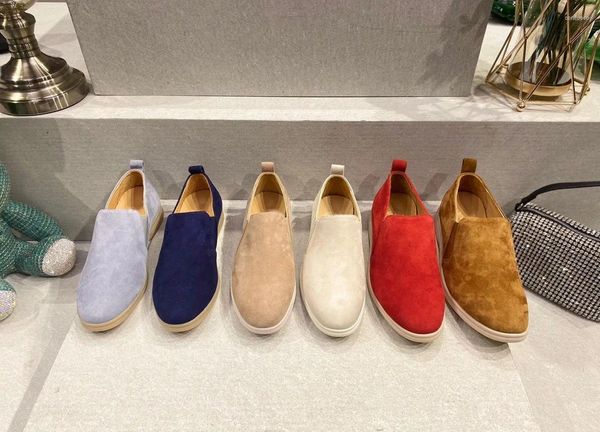 Chaussures décontractées printemps un pas paresseux haricot pour hommes en cuir pointu en cuir mat