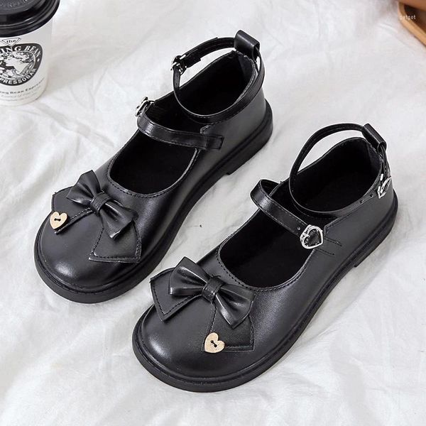 Chaussures décontractées Étudiant printemps harajuku jk chaussure uniforme chaussure féminine sweet girls femelle kawaii japonais mignon anime cosplay noir lolita plates