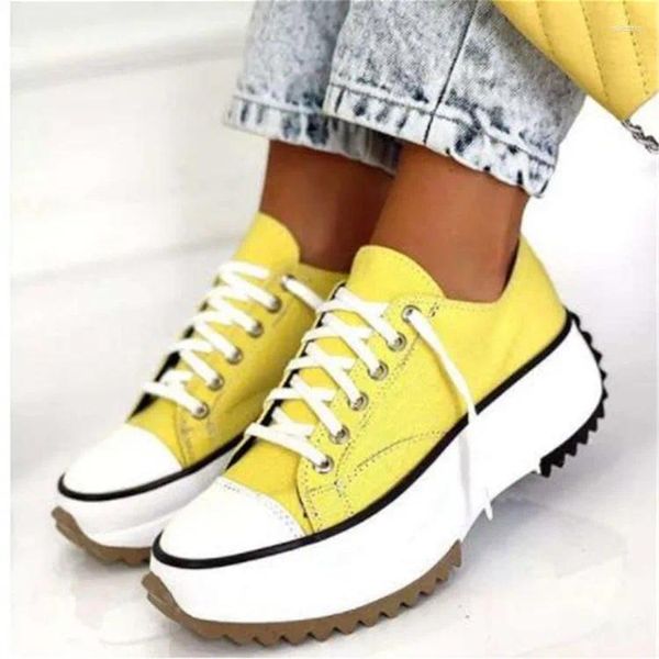 Zapatos informales Spring Summer Sports Canvas Women 2024 Plataforma Running Sneakers Lady Flats Sandalias para caminar caminata