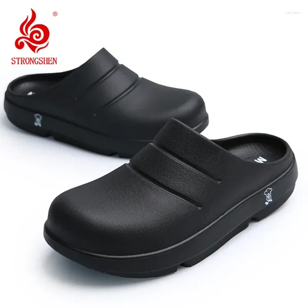 Zapatos casuales STRONGSHEN Hombres Chef Garden Clog Mujeres Impermeable A prueba de aceite Antideslizante para trabajar Pesca al aire libre