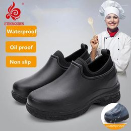Zapatos informales Strongshen Men Kitchen Plataforma al aire libre Chef Agua Restaurante a prueba de agua Restaurante Zapatillas de trabajo sin deslizamiento Unisex
