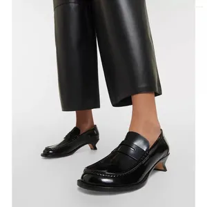 Casual schoenen Stijl Cowhide Patent Leather Fashion Office Lady Low-Heel Mary Jane Dames single #W55