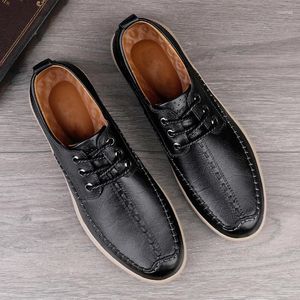 Casual schoenen Stijlvolle heren Oxford Hoge kwaliteit Echte lederen mode Ademende mannen Waterdichte platte zaken