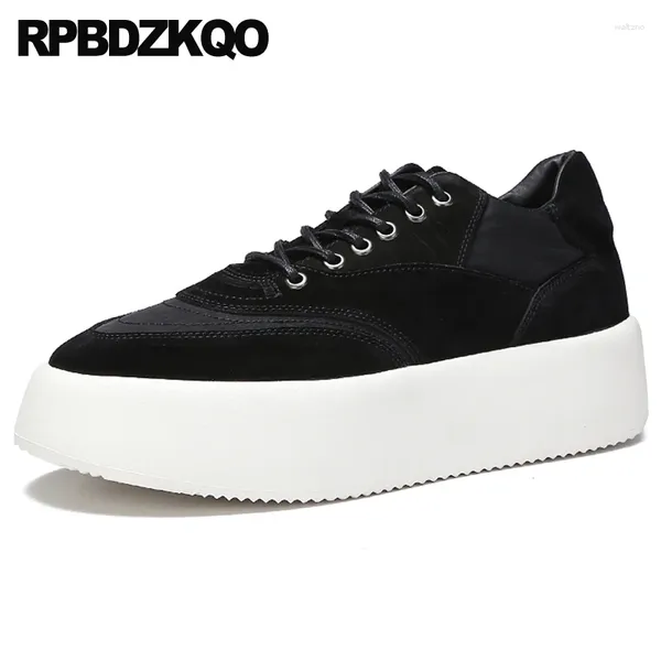 Chaussures décontractées en daims plats à pied de marche de skate creepers grandes taille 11 baskets de luxe Men de luxe Men de sport Plateforme légère