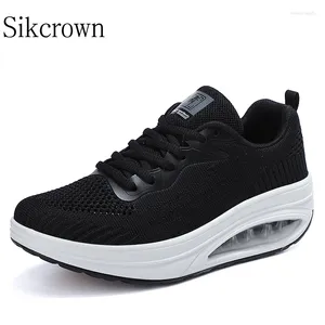 Casual schoenen zomer zwarte sporten voor dames sneakers platform spook stief dans levendige hardloopschoen kangoo jump dames wiggen